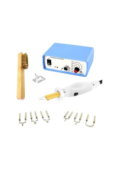 Class ZD-8905 New Isı Ayarlı Ahşap Yakma Makinesi 6X Gölgeleme Uçlu Set + Tel Fırça