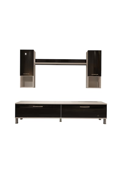 Decoraktiv Eko 5da Mdf Std Krom Ayaklı Tv Ünitesi Tv Sehpası Beyaz - Siyah