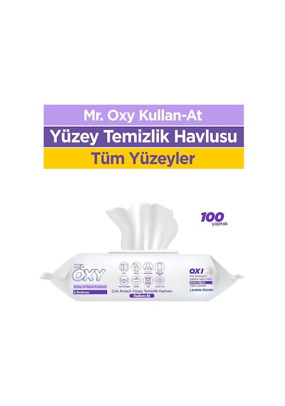 Mr. Oxy Lavanta Kokulu Yüzey Temizlik Havlusu 100'lü