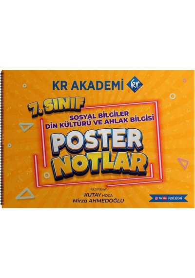 7. Sınıf Sosyal Bilgiler Din Kültürü ve Ahlak Bilgisi Poster Notlar KR Akademi