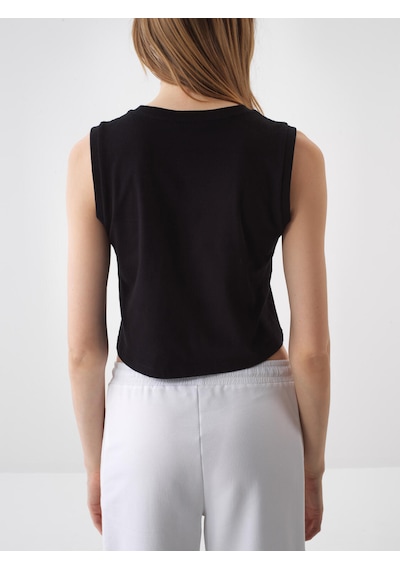 Xint Siyah Pamuk Dokulu Slim Fit Atlet 602413