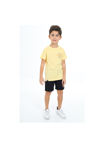 Toontoy Kids Toontoy Erkek Çocuk Baskılı Şortlu Takım Sarı