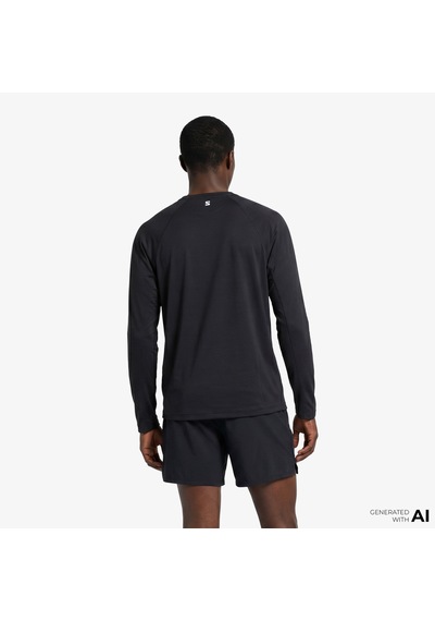 Salomon Shkout Core Ls Erkek Siyah T-shirt Lc2424400