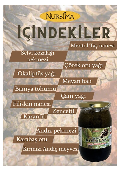 Kozalak Macunu Doğal Organik Bitkisel Karışım 420 Gr