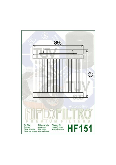 Hiflo Hf151 1993-2000 BMW F 650 Yağ Filtresi