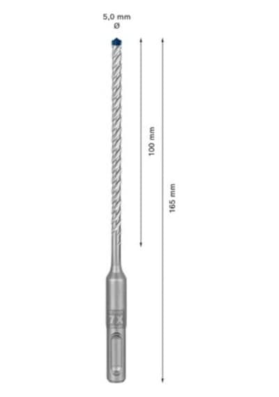 Kırıcı Delici Delme Ucu, 5 X 100 X 165 Mm