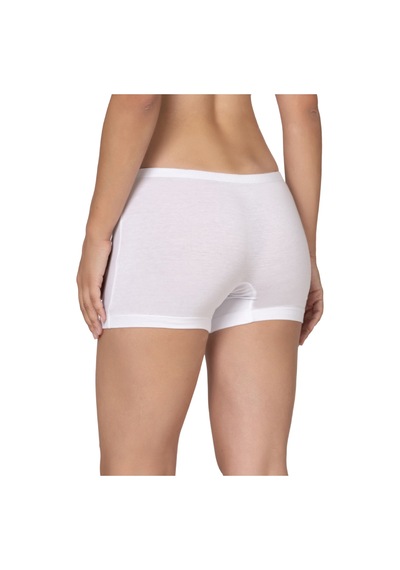 Özkan Underwear Özkan 27782 Kadın Premium Kumaş Modal Pamuklu Esnek Rahat Mini Boxer Şort Tayt Beyaz