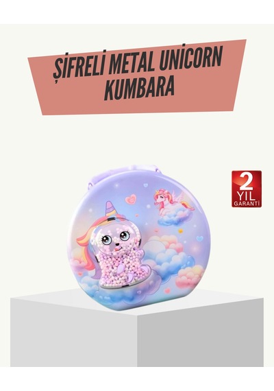 Eğitici Şifreli Çocuk Para Kasası Dayanıklı Metal - Lisinya
