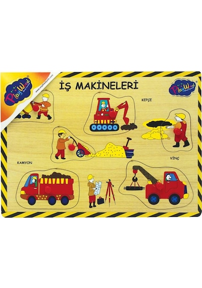 Ahşap Tutmalı İş Makineleri Puzzle
