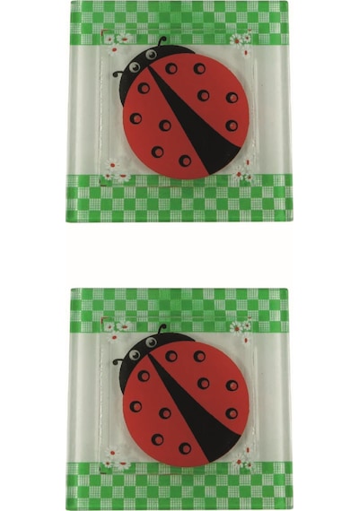 Cam Banyo Gider Kapak Süsü 2 Adet Cam Gider Kapağı 10X10 CM Uğur