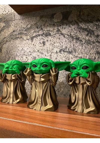 Star Wars Grogu Baby Yoda 10 Cm 3 Boyutlu Baskı Dekoratif Figür Görmedim Duymadım Bilmiyorum