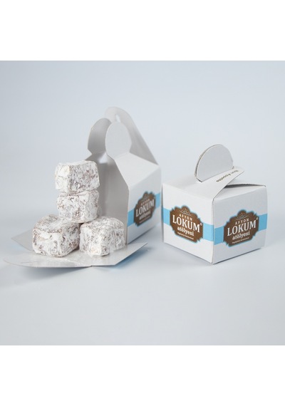 Lokum Atölyesi Duble Kavrulmuş Antep Fıstıklı Mini Lokum Pudra Şekeri Kaplı 10'lu 250 G
