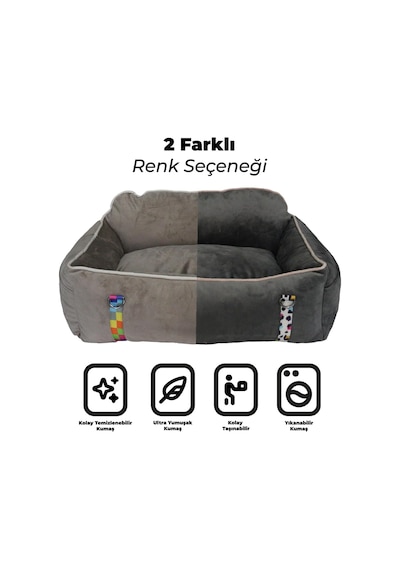 Pawgo, Premium Taşınabilir Kedi Ve Köpek Araba Koltuğu, Tasma Klipsli, Ayarlanabilir Kayışlı Bej, 40 X 55