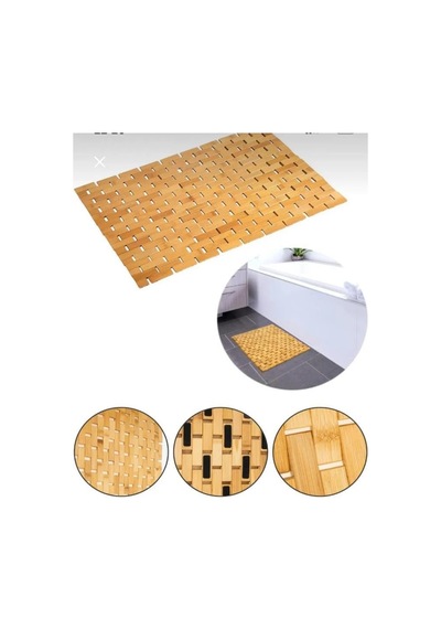 Atbyhome Bambu Banyo Paspası - Kaymaz Taban - Duş Paspası 40 X 60 Cm Çok Renkli