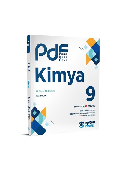 Eğitim Vadisi 2024 9. Sınıf Kimya Pdf Planlı Ders Föyü