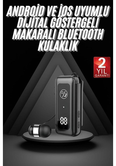 Makaralı Bluetooth Kulaklık Telefon Uyumlu Makaralı Tf Kart Girişli Güç Göstergeli