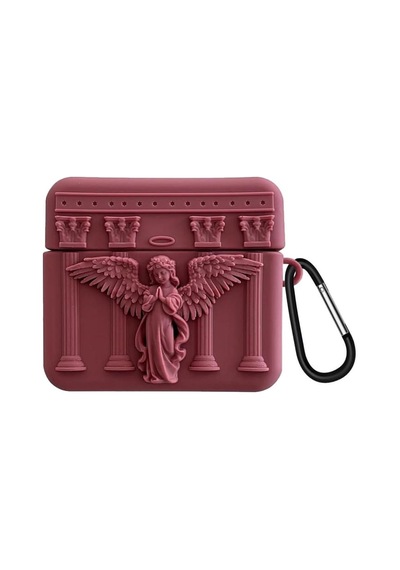 Caseonn Apple Airpods Uyumlu 5 Kılıf Antik Melek Bordo
