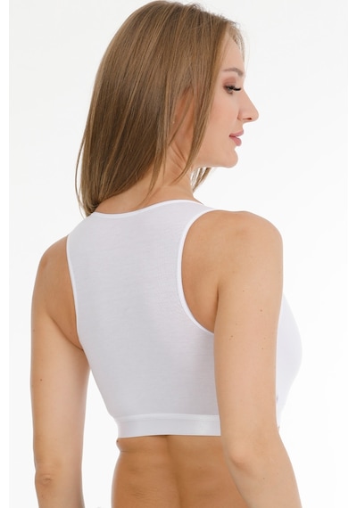 Parlingerie Emzirme Sporcu Büstiyeri 2li Set Beyaz-beyaz
