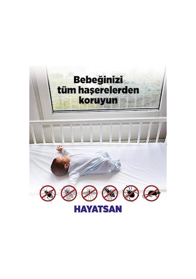 Hayatsan - Sineklik Tek Cam + Yapıştırıcı Bant - Ölçü: 75x125 Cam