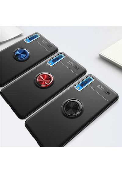 Samsung Galaxy Uyumlu A7 2018 Kilif Yüzüklü Tam Korumali Silikon Kapak 418527583