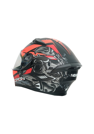 Gp Nero Mks003-mbb3o Güneş Vizörlü Şeffaf Full Face Motosiklet Kaskı Siyah Kırmızı Gri