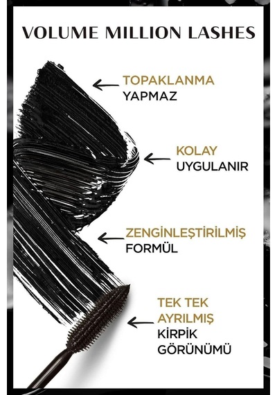 Lexroo Volume Million Lashes Maskara Siyah