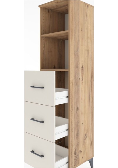 Hyperion Dolap 2 Raflı 3 Çekmeceli 44x44x182 Çam-aytaşı Çam