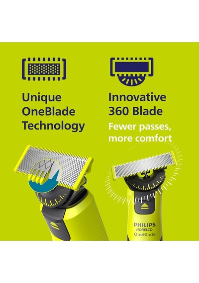 Philips Norelco Oneblade 360 Bağlantılı - Hibrit Yüz Ve Vücut Elektrikli Düzeltici, Tıraş Makinesi Ve Bakım Mak Diğer