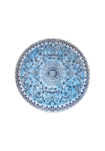 Raiya Çap Djt 120x120 cm Banyo Halısı Paspas Yıkanabilir Kaymaz Mavi