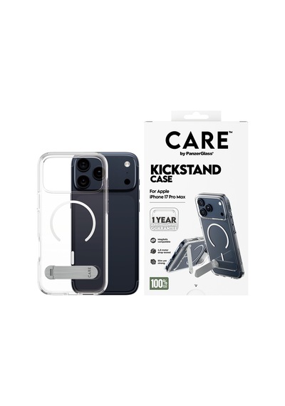 Care By Panzerglass Feature Apple Uyumlu iPhone 17 Pro Max Transparent Ayaklı & Magsafe Kılıf