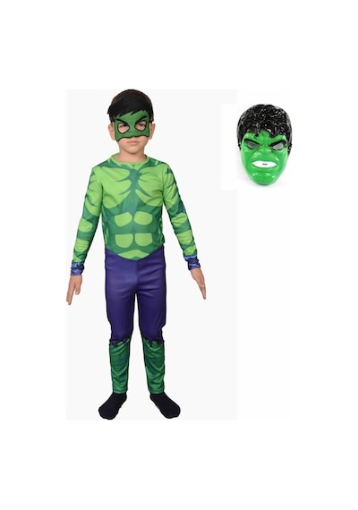 Sedirli Maskeli Hulk Çocuk Kostümü -- 2 Maskeli (473050637)