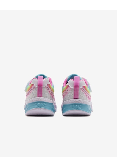 Skechers Flutter Heart Lights - Groovy Swirl Küçük Kız Çocuk Beyaz Işıklı Spor Ayakkabı 303253n Wmlt Beyaz