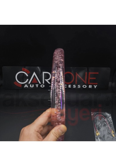 Şeffaf Epoksi Direksiyon Altı Kesikli Momo 32cm Kabarcıklı Direksiyon Pembe Renk Karma