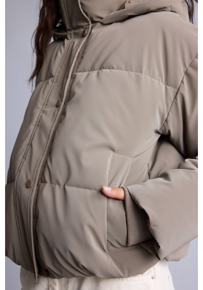 Defacto Su İtici Regular Fit Kapüşonlu Şişme Mont H8586ax26wnbg642 Bej-bg642