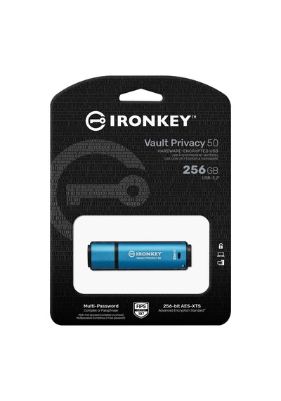 Kingston Ironkey Vault Privacy 50C IKVP50C-256GB 256 GB USB-C Flash Bellek