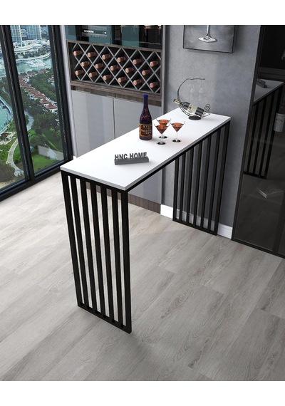 Bar Masası Metal İskeletli Yüksek Mutfak Yemek Masası Dresuar Kahve Köşesi Çok Renkli