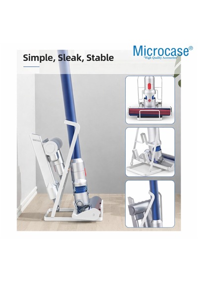 Microcase Şarjlı Süpürgeler İçin Metal Ayaklı Stand Düzenleyici - Beyaz Al5047 Beyaz