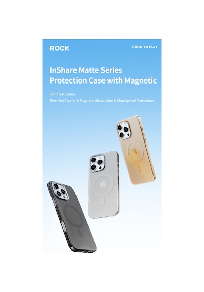 Rock Apple Uyumlu iPhone 16 Pro Matte Magsafe Silikon Kılıf Siyah