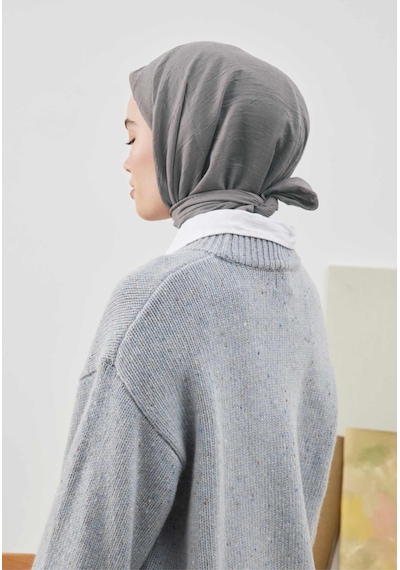 Bambu Kraş Eşarp Tesettür Giyim, Hafif, Rahat, Şık, Yüksek Kalite, Hijab, Scarf, Shawl Gri