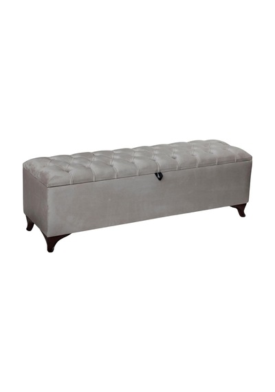 Vetra Sandıklı Bench Puf, Beyaz Çok Renkli