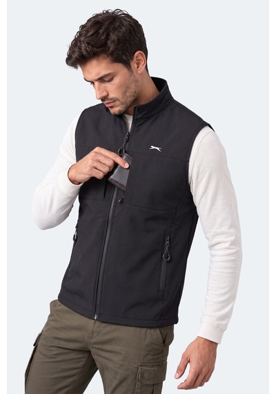 Slazenger Corven Erkek Softshell Siyah Yelek