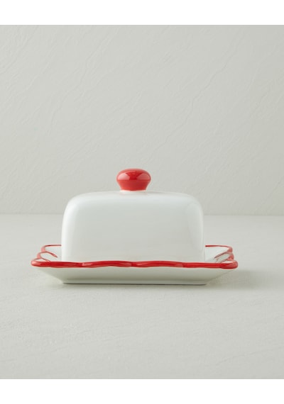 English Home Lovely Loop Dolomite Sunumluk 18x13 Cm Kırmızı