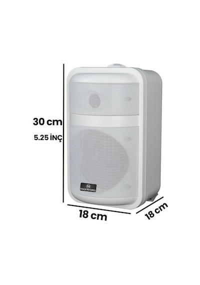 Maxword Mds-105tw Yüksek Kaliteli 200w 5.25 İnç 16 Ohm/100v İki Yollu Duvar Tipi Sütun Hoparlör