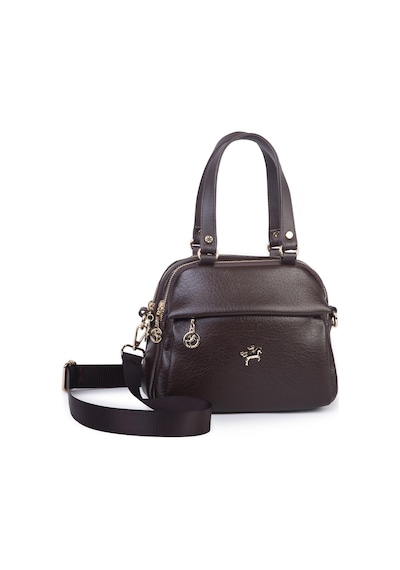 Nas Bag Kadın Çok Gözlü El Omuz Ve Çapraz Çantası 25x20 Cm Kahve Victoria