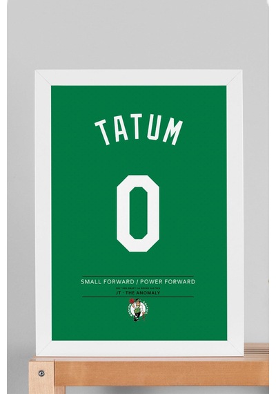 Jayson Tatum Forma Çerçeveli Tablo - Nba Boston Celtics Jersey