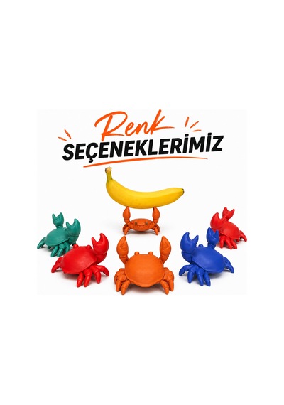 Yengeç Tasarımlı Kalem Tutucu Organizer Dekoratif Masaüstü Kalemlik Eğlenceli Ofis Aksesuarı Siyah - Beyaz