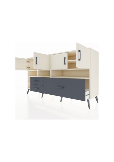 Kronos Konsol 8 Raflı 3 Çekmeceli 4 Kapaklı 176x59x99 Aytaşı-ayta Aytaşı-aytaşı/antrasit