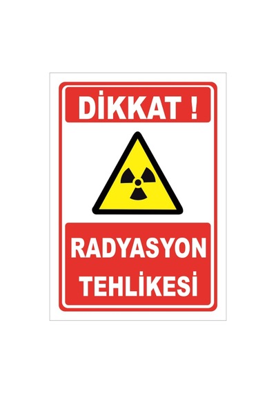 Radyasyon Tehlikesi - Isg Levhası Levha 50x70 Cm Galvaniz Saç 0,4 Mm