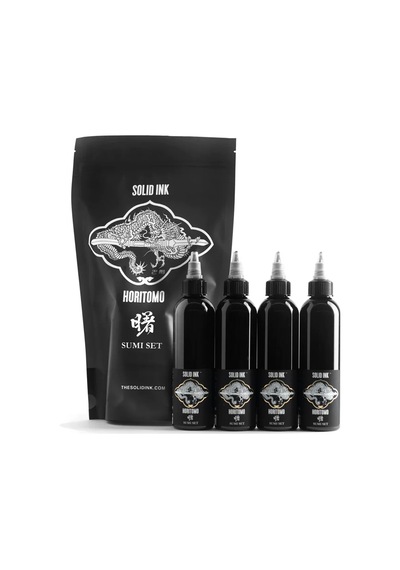 Solid Ink - Horitomo 4 Bottle Sumi Set - 4oz/120ml