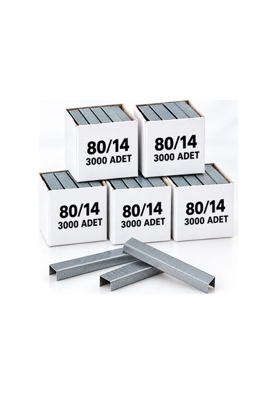 5'li Paket - Ithal 80/14 80 Serisi Havalı Zımba Teli 14 Mm 15.000 Adet